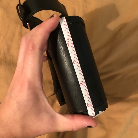 ⭐️SOLD⭐️ Black Peep Toe Heeled Booties - Picture 4 of 5